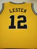 Maglia da basket da uomo personalizzata # 12 Ronnie Lester Iowa Hawkeyes taglia S-4XL o maglia personalizzata con qualsiasi nome o numero