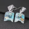 Wholesale-Transparent Candy Ocean Style Conch Earring Female Personality Resin Dried Flower Plant Valentine's Day Earrings