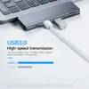 USB C HUB tipo C para várias portas USB3.0 Tipo C Power Adapter USBC HUB Splitter Doca Para Macbook Pro Ar USBC HAB