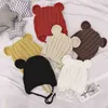 Snoep Kleuren Kids Winter Warm Hoed Bal Beanie Knit Haak Jongens Meisjes Gebreide Katten Oor Warm Hoed