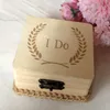 Boîte à bagues en bois fiançailles bague de mariage boîte de rangement bijoux bibelot conteneur de stockage personnalisé écologique pays Style bague boîte