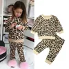 Automne Baby Girl Boy Leopard Print Vêtements Tenues à manches longues T-shirt Tops Pantalons Enfants Vêtements Tracksuit5557668