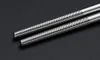 100pair /ロットフードグレードトップ304ステンレス鋼食器箸家庭用金属合金正方形箸カスタムロゴ