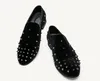 Nouvelles chaussures de robe de mariée de marche décontractées Bottes de mode Loafer Horsebit chaussures plates en cuir chaussures de conduite décontractée 38-44 N43