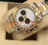 Relógios de luxo com caixa 2 II Branco Dial Aço Inoxidável 16570 Buracos - Relógio de pulso dos homens do relógio marca CHEST 40MM Mecânica Moda