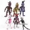 Fnaf Five Nights At Freddy's Nightmare Freddy Chica Bonnie Funtime Foxy Pvc Action Figures Toys 6pcs/set C19041501