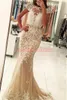 Modest Lace Hollow Sheath Evening Dresses Beads Capped Arabic Vestidos De Festa Long Party Dress Prom Formal Pageant Celebrity Gowns