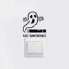 DSU No Smoking Slogan Remind Warning Switch Sticker Cartoon Vinyl Wall Decal