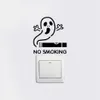 DSU No Smoking Slogans Remind Warning Switch Sticker Cartoon Vinyl Wall Decal