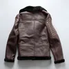 ファッションavirexflyメンズのレザージャケットと斜めのジッパーフライトジャケットを散布しているシープスキン本革のジャケット