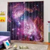 Curtain For Living Room Beautiful Space Planet 3d Digital Printing HD Practical Beautiful Curtains