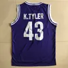College Basketball Kenny Tyler Jersey 43 Hommes Le 6e Homme Film Huskies Maillots Marlon Wayans University Purple Team Color For Sport Fans