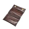 Bolsa de embalagem de tabaco bolsa de embalagem de tabaco com tr￪s dobras de cigarro de couro com z￭per