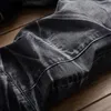 جينز جينز سروال جينز للرجال خمر الرجال الهيب هوب رفيع النحافة سراويل الجينز الرجعية على غرار السراويل الدنيم المستقيمة بالإضافة إلى الحجم