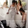 Mellanöstern 2020 Bröllopsklänningar Mermaid Bridal Dresses Braying Sexig Lace Overskirts Berta Bridal Bröllopsklänningar Avtagbar Steven Khalil 20