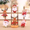 Christmas Hanging Bell Ornaments Deer Santa Cluas Snowman Hanging Decoration Xmas Tree Window Pendant Doll with Bell