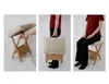 Elitzia ET20646 Salon Mobiliário Dobrável Cadeira de madeira Beauty Spa Salon Cadeiras Stool Duas Cores Opcional