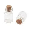 5 ml małe przezroczyste szklane butelkę z drewnianym korkiem 5cc Cork Stopper przezroczyste szklane fiolki puste próbki słoiki 22*30*12,5 mm LX2282