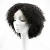 Perruques de cheveux humains vierges avant de dentelle sans colle Perruques de dentelle frontale Afro Kinky Curly Style Partie libre Partie centrale 8-22 pouces Perruques afro-américaines