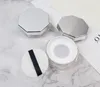 50pcs Portable Plastic Powder Box Empty Loose Powder Pot With Sieve Puff Cosmetic Travel Makeup Jar Sifter Container SN117