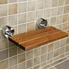 20" Modern Solid Teak Wood Folding Shower Seat Toilet Supplies