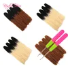 Afro Crochet Braids Sister Locks Ombre Blonde free hooks 18Inch Brown Bug Synthetic Hair for Women Crochet Hair Sister Locks Hair Extensions