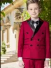 Smoking per occasioni formali da ragazzo di dimensioni personalizzate Abiti da uomo piccoli Drop Bambini Smoking per feste di matrimonio per bambini Abbigliamento formale da ragazzo (giacca + pantaloni)