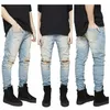 Jeans skinny jeans strappati Brand Runway Jeans slim skinny attillati Denim buco Biker hiphop pants Jeans neri lavati LJJA2606