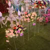 Bloemen heldere vaas acryl stand bloemboeket stands bruiloft centerpieces raam ambachtelijke display gangpad weg leidt bruiloft bloemen 3351912