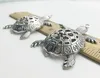 10 pièces grandes tortues de mer breloques animaux pendentifs rétro bijoux accessoires bricolage pendentif en argent Antique pour Bracelet boucles d'oreilles porte-clés 5284E