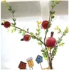 67CM height artificial fruit tree branches artificial pomegranate fruit branch simulation flower home decoration wedding fake flow5203776