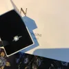 Moda Kare cz Elmas Yüzük Lüks Tasarımcı Orijinal Box Set için Pandora Lady Şık Yüzük Hakiki 925 Gümüş Rose Altın Kaplama