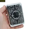 Metal Cigarette Case (69*95MM) Holding 12 Regular Size Cigarettes (85mm*8mm) Cigarette Holder Tobacco Case Box With 2 Clips Smoking Pipe