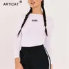 Rompers Articat Herbstbrief sexy Kintted BodySuit Solid Long Sleeve Bodycon Strampler Damen Damen -Overall Casual Trikot Frauen Overalls C190403