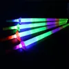 Rainbow Laser Sword Extendable Light Up Toys Flashing Wands Led Sticks Party dc294