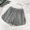 2019 frauen Sommer Neue Produkt Elastische Taille Lose Breite Bein Einfarbig Passenden Casual Sport Shorts Dünne Heiße Hosen flut