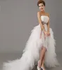 Czarowna Panna młoda Seksowna Krótka Suknia Ślubna Formalna okazja Lace-Up Back Bridal Dress XHS02