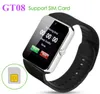 GT08 Inteligentny Zegarek Ekran Dotykowy SmartWatch Sport Krokomierz Fitness Tracker Android Call Telefon SIM Slot Card Slot Push Wiadomość z pakietem 2020