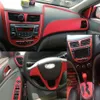 For Hyundai VERNA 2010-2016 Interior Central Control Panel Door Handle 5D Carbon Fiber Stickers Decals Car styling Accessorie