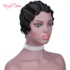 Mikrogeflecht-Perücke, afroamerikanische geflochtene Perücken für Frauen, 35,6 cm lange synthetische Perücke, langes glattes Haar, geflochtene Spitzenfrontperücke, Box-Zöpfe, Spitzenperücken