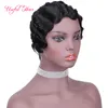 Micro Braid Wig African American American Fraided Wigs для женщин 14 -й синтетический парик Длинные прямые волосы плетена