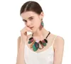 Vintage Tribe Chunky Collar Necklace Geometry Acrylic Pendant Bib uttalande halsband Multicolor kostym smycken för kvinnor