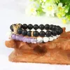 2 stks / set Nieuwe Kralen Armband Mannen en Vrouwen Crown Macrame Wedding Style Charm Armbanden Armbanden Accessoires Gift