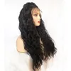 Brazilian 4 Dark Brown Long Loose Curly Wavy Full Wigs 10 Human Hair Heat Resistant Glueless Synthetic Lace Front Wigs for Black3932350