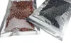 10x17.5cm 100 st genomskinlig plätering av aluminium ziplockväska - en sida transparent aluminiserande foliepåse dragkedja återlämnbart paket