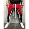 Mens New Jogger Pants On Pants Legs Sports Gym Workout Streetwear Hip Hop Track Trousers Long Slacks Sweatpants