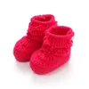 Knitting Crochet 0-12M Baby Booties Soft Bottom Toddler Shoes Wholesale Mix Color 50 Pairs High Help Tall Canister First Walkers Boots
