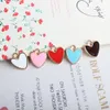 Love Heart mała emalia pozłacane kolorowe wisiorki zawieszki na ręcznie robione kolczyki Diy naszyjnik breloczek bransoletka akcesoria do wyrobu biżuterii