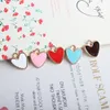 Love Heart Small Enamel Gold Plated Color Charms Pendants for Handmade Diy Earrings Necklace Key Chain Bracelet Jewelry Making Accessories