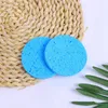 Wood Fiber Sponge Cleansing Facial Sponges Cosmetic Puff Face Cleaning Washing Puff Beauty Makeup Tools Colorful 80*8mm HHA1376